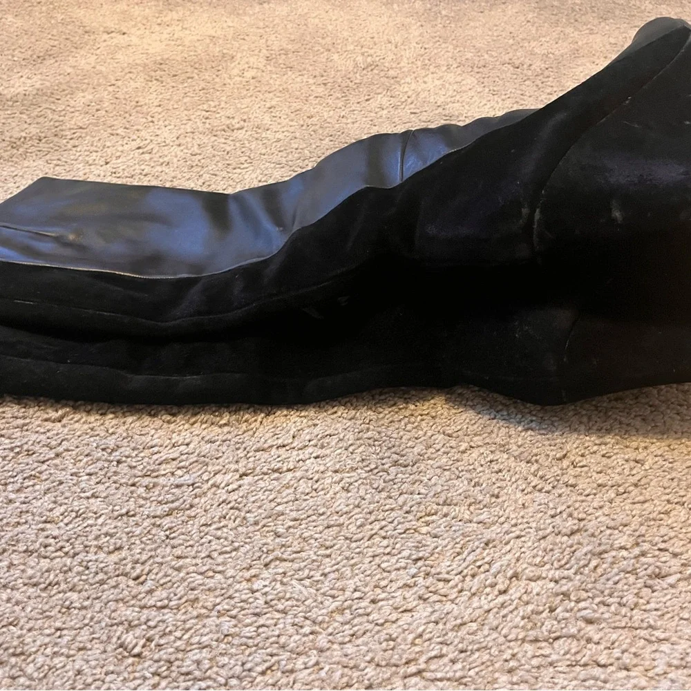 Vince Camuto Kaliah Black wedge leather and suede Boots size 7 - Picture 6 of 7